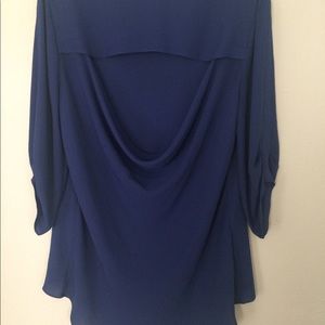 BCBG Blouse, L, Open Back, 3/4” sleeve